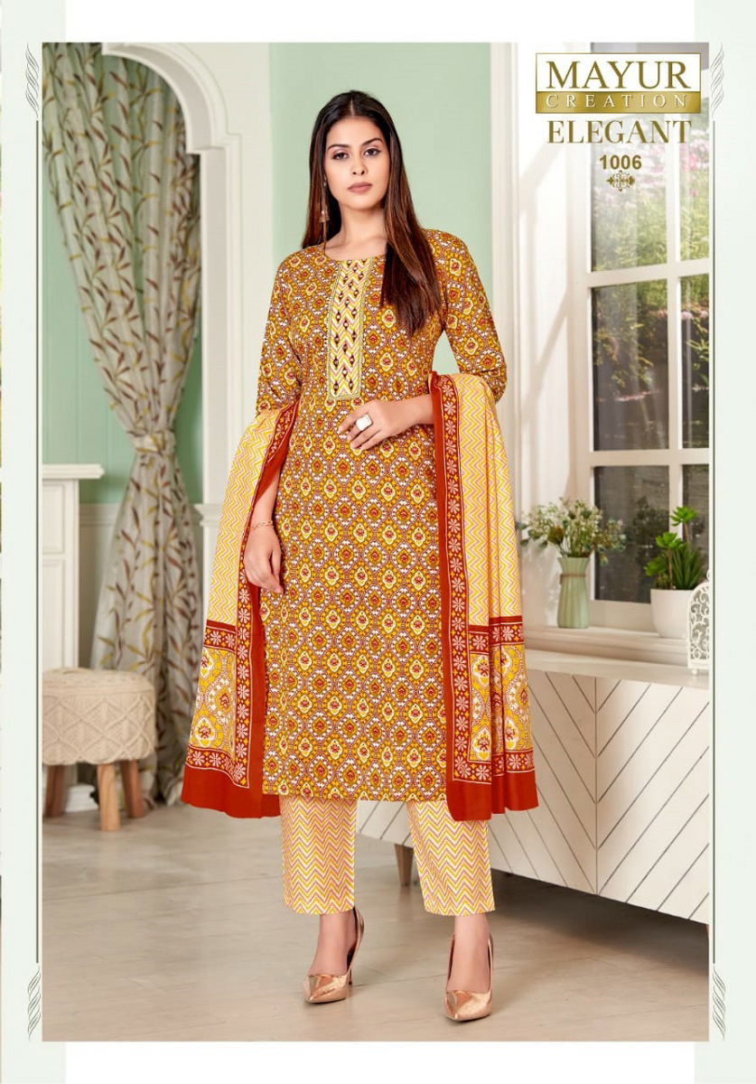 Mayur Elegant Vol 1 Printed Cotton Dress Material Catalog
